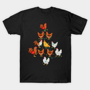 Chicken Christmas Tree T-Shirt